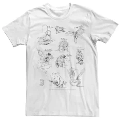 Men's Harry Potter Fantastic Beasts Animal Sketch Collage Graphic Tee