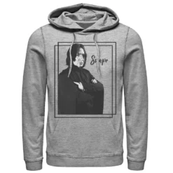 Men's Harry Potter Snape Simple Framed Portrait Graphic Pullover Hoodie
