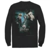 Men's Harry Potter Order Of The Phoenix Wands Drawn Poster Long Sleeve Graphic Tee -Harry Potter 4250263