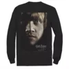 Men's Harry Potter Deathly Hallows Ron Character Poster Long Sleeve Graphic Tee