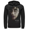 Men's Harry Potter Deathly Hallows Harry Character Poster Graphic Pullover Hoodie -Harry Potter 4250565