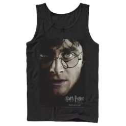 Men's Harry Potter Deathly Hallows Harry Character Poster Graphic Tank Top