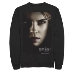 Men's Harry Potter Deathly Hallows Hermione Character Poster Fleece Graphic Pullover