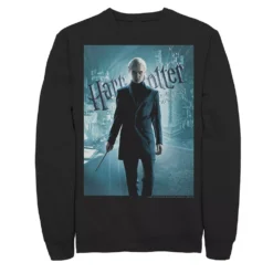Men's Harry Potter Half-Blood Prince Draco Malfoy Character Poster Fleece Graphic Pullover