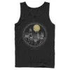 Men's Harry Potter Deathly Hallows 2 Hogwarts Line Art Tank Top -Harry Potter 4251815