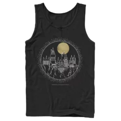 Men's Harry Potter Deathly Hallows 2 Hogwarts Line Art Tank Top