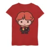 Girls 7-16 Harry Potter Ron Weasley Cute Cartoon Portrait Graphic Tee