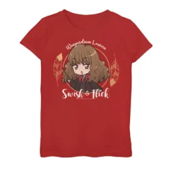 Girls 7-16 Harry Potter Hermione Granger Swish And Flick Anime Portrait Graphic Tee