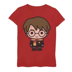 Girls 7-16 Harry Potter Cute Cartoon Style Portrait Graphic Tee