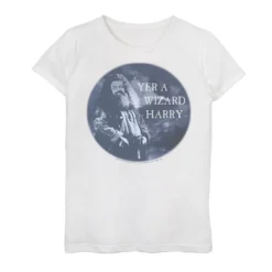 Girls 7-16 Harry Potter Hagrid Yer A Wizard Harry Portrait Graphic Tee