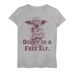 Girls 7-16 Harry Potter Dobby Is A Free Elf Sketch Graphic Tee