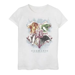 Girls 7-16 Harry Potter Hogwarts Crest Watercolor Graphic Tee