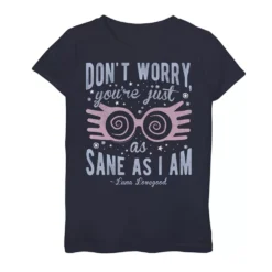Girls 7-16 Harry Potter Luna You're Just As Sane As I Am Quote Graphic Tee