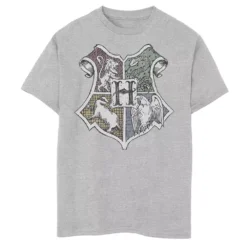 Boys 8-20 Harry Potter Hogwarts Hand Drawn Crest Tee