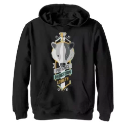 Boys 8-20 Harry Potter Patience, Deication And Loyalty Hufflepuff Badge Graphic Fleece Hoodie