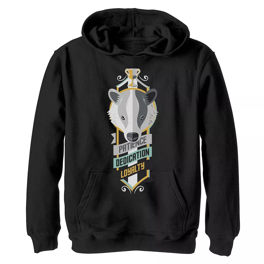 Boys 8-20 Harry Potter Patience, Deication And Loyalty Hufflepuff Badge Graphic Fleece Hoodie 3 Boys 8-20 Harry Potter Patience, Deication And Loyalty Hufflepuff Badge Graphic Fleece Hoodie