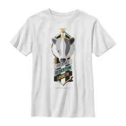 Boys' 8-20 Harry Potter Patience, Deication And Loyalty Hufflepuff Badge Graphic Tee