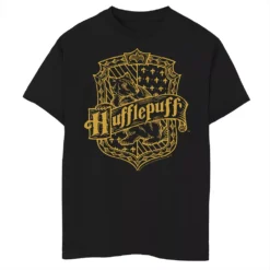 Boys 8-20 Harry Potter Hufflepuff Dark Detailed Crest Graphic Tee