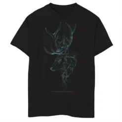 Harry Potter Boys 8-20 Deathly Hallows 2 Patronum Blue Hue Outline Graphic Tee