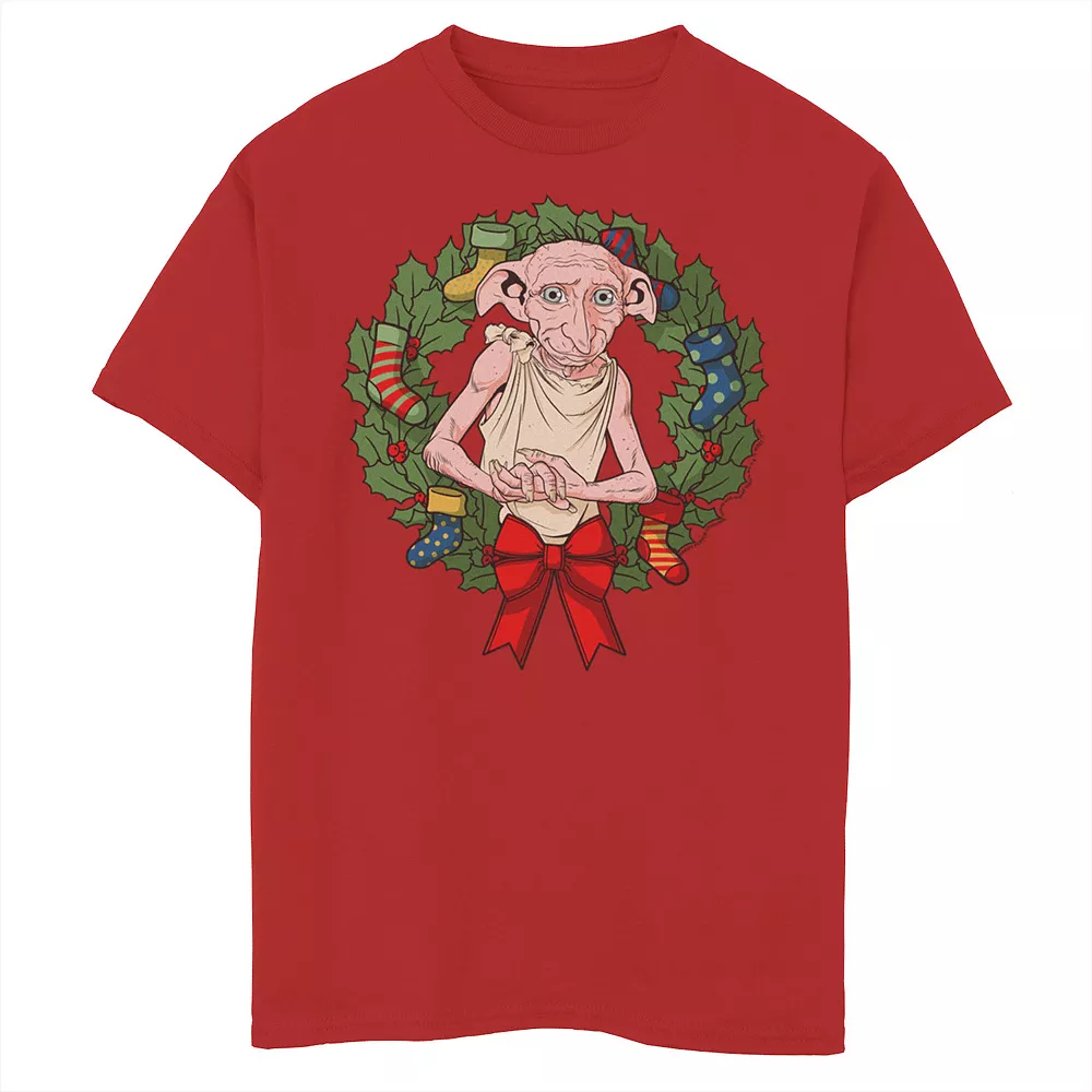 Boys 8-20 Harry Potter Christmas Dobby Wreath Graphic Tee 3 Boys 8-20 Harry Potter Christmas Dobby Wreath Graphic Tee