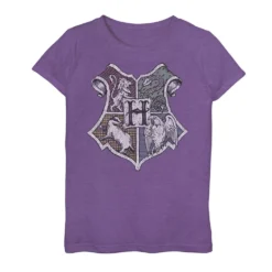 Girls 7-16 Harry Potter Hand Drawn Crest Graphic Tee