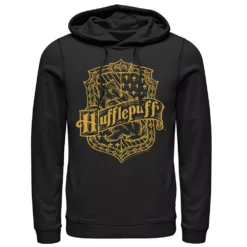 Men's Harry Potter Hufflepuff Dark Detailed Crest Hoodie