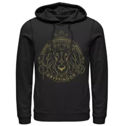 Men's Harry Potter Gryffindor Line Art Symbol Hoodie