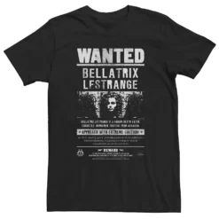 Big & Tall Harry Potter Bellatrix Lestrange Wanted Poster Tee