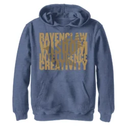 Boys 8-20 Harry Potter Ravenclaw Wisdom Intelligence Creativity Text Graphic Fleece Hoodie