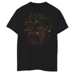 Boys 8-20 Harry Potter Hogwarts Rainbow Line Art Graphic Tee