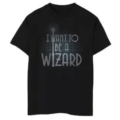 Harry Potter Boys 8-20 Fantastic Beasts: The Crimes Of Grindelwald I Want To Be A Wizard Graphic Tee