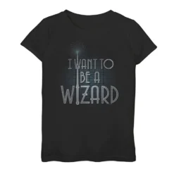 Harry Potter Girls 7-16 Fantastic Beasts "I Want To Be A Wizard" Graphic Tee