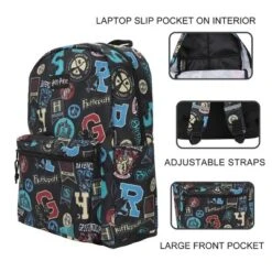 Harry Potter Hogwarts Crest And House Banners Adult 17" Laptop Backpack -Harry Potter GUEST 027b8d4d 2ba2 40fa bb5f 8ea36be56d30