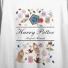 Harry Potter Magical Moments Crew Neck Short Sleeve Women's White Crop T-shirt