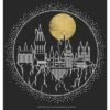 Women's Harry Potter Hogwarts Line Art Moonrise T-Shirt -Harry Potter GUEST 1b2e7e44 40d3 44d7 a8c5 c6ed1d73847b