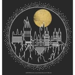 Women's Harry Potter Hogwarts Line Art Moonrise T-Shirt