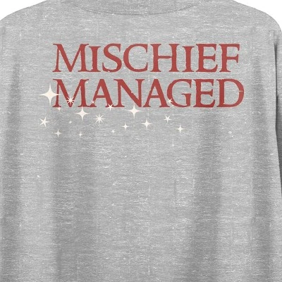 Harry Potter "Mischief Managed" Chibi Art Women's Heather Gray Graphic Crop Tee 4 Harry Potter "Mischief Managed" Chibi Art Women's Heather Gray Graphic Crop Tee - Image 2