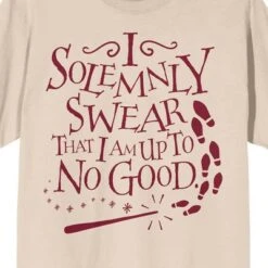 Harry Potter I Solemnly Swear That I Am Up To No Good Unisex Beige T-shirt