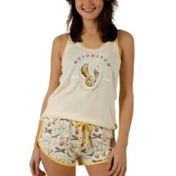 Harry Potter Quidditch The Golden Snitch Women's Racer Back Tank Top & Dolphin Lounge Shorts Sleepwear Set -Harry Potter GUEST 4e4e206d 2b82 4881 a5a1 8a75d1e177b9