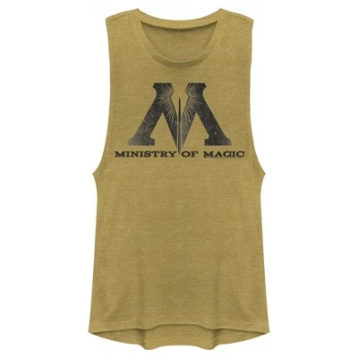 Junior's Harry Potter Ministry Of Magic Logo Festival Muscle Tee 5 Junior's Harry Potter Ministry Of Magic Logo Festival Muscle Tee - Image 3
