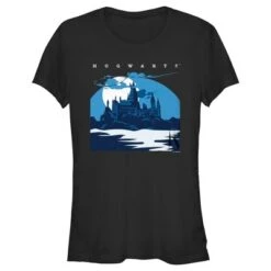 Junior's Harry Potter Hogwarts At Night T-Shirt -Harry Potter GUEST 7d47e502 7b0a 4658 a0fc b732642f42c1