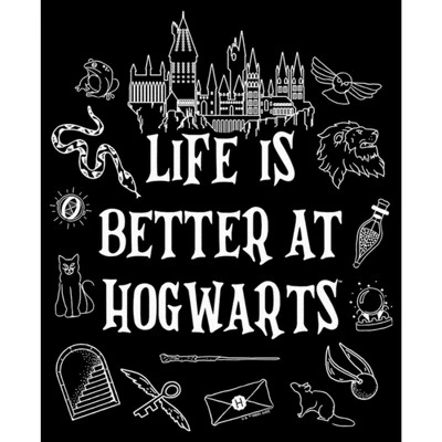 Women's Harry Potter Life Is Better At Hogwarts Icons T-Shirt 3 Women's Harry Potter Life Is Better At Hogwarts Icons T-Shirt