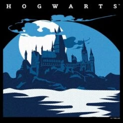 Junior's Harry Potter Hogwarts At Night T-Shirt