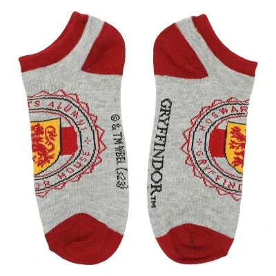Harry Potter Gryffindor Lion Mascot 5-Pair Women's Ankle Socks 6 Harry Potter Gryffindor Lion Mascot 5-Pair Women's Ankle Socks - Image 4