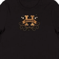 Harry Potter "Wands At The Ready" Women's Black Graphic Crop Tee