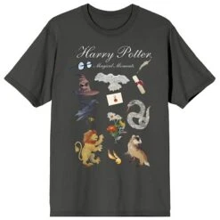 Harry Potter Stacked Icons Crew Neck Short Sleeve Charcoal Women's T-shirt 7 Harry Potter Stacked Icons Crew Neck Short Sleeve Charcoal Women's T-shirt -Harry Potter GUEST ca818d50 8dac 4df8 9470 9a8f05916c57