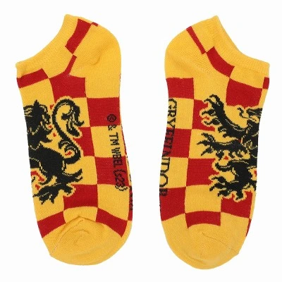 Harry Potter Gryffindor Lion Mascot 5-Pair Women's Ankle Socks 3 Harry Potter Gryffindor Lion Mascot 5-Pair Women's Ankle Socks