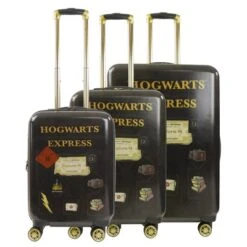WB Harry Potter Ful Hogwart Express Hardside Printed Abs 3PC Luggage Set Black