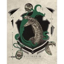 Harry Potter Art Print Slytherin Crest