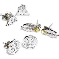 Harry Potter Earrings 3-pack (silver Plated)